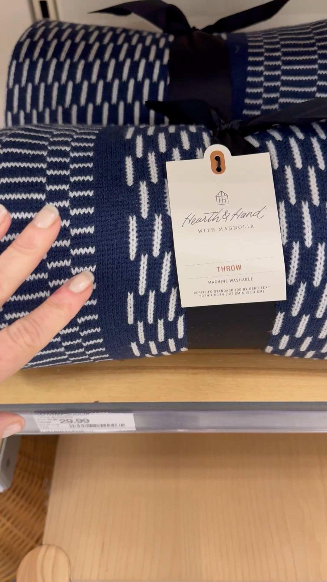 Beautiful new navy and white throw blanket, home decor items 

#LTKHome #LTKdayinmylife #LTKSeasonal