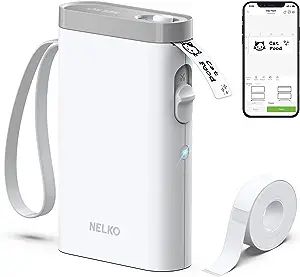 NELKO Label Maker Machine with Tape, P21 Portable Bluetooth Label Printer, Wireless Built-in Cutt... | Amazon (US)