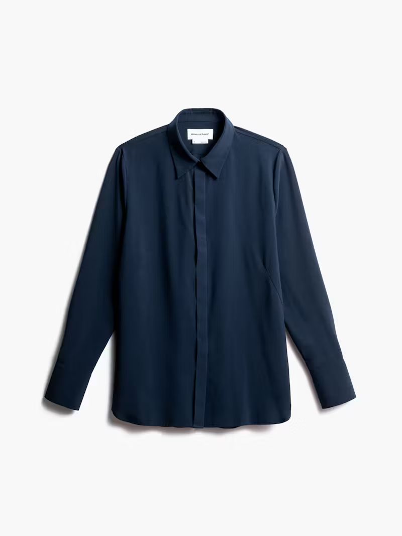Navy Women's Juno Blouse | Ministry of Supply | Ministry of Supply