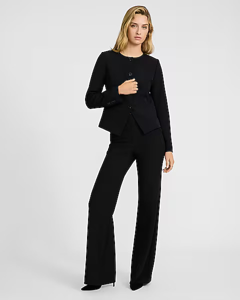 Editor Studio Stretch Twill High Waisted Flare Trouser | Express