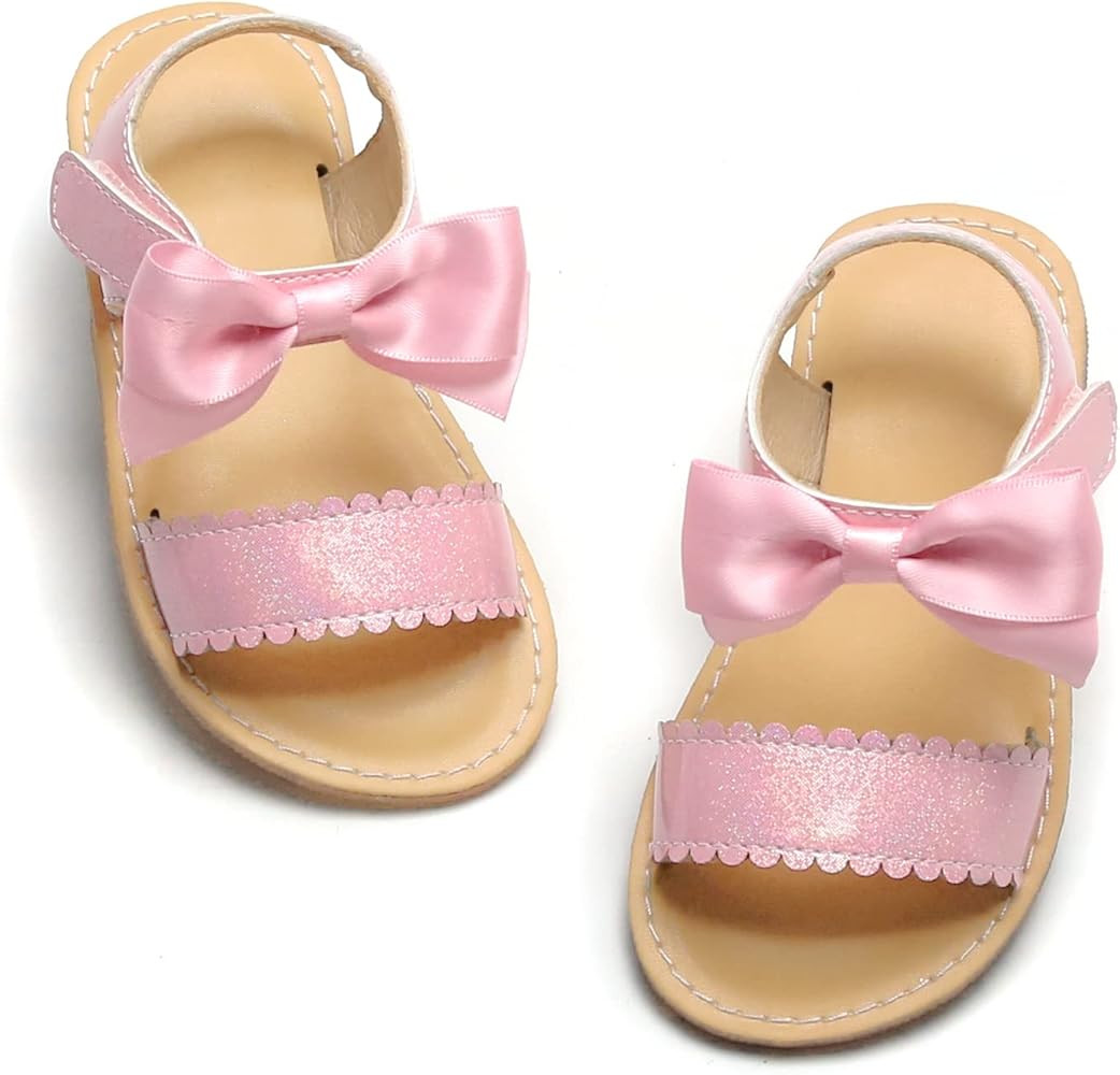 Felix & Flora Toddler Girl Sandals - Little Girl Easter Summer Dress Shoes Lightweight Open Toe Beac | Amazon (US)