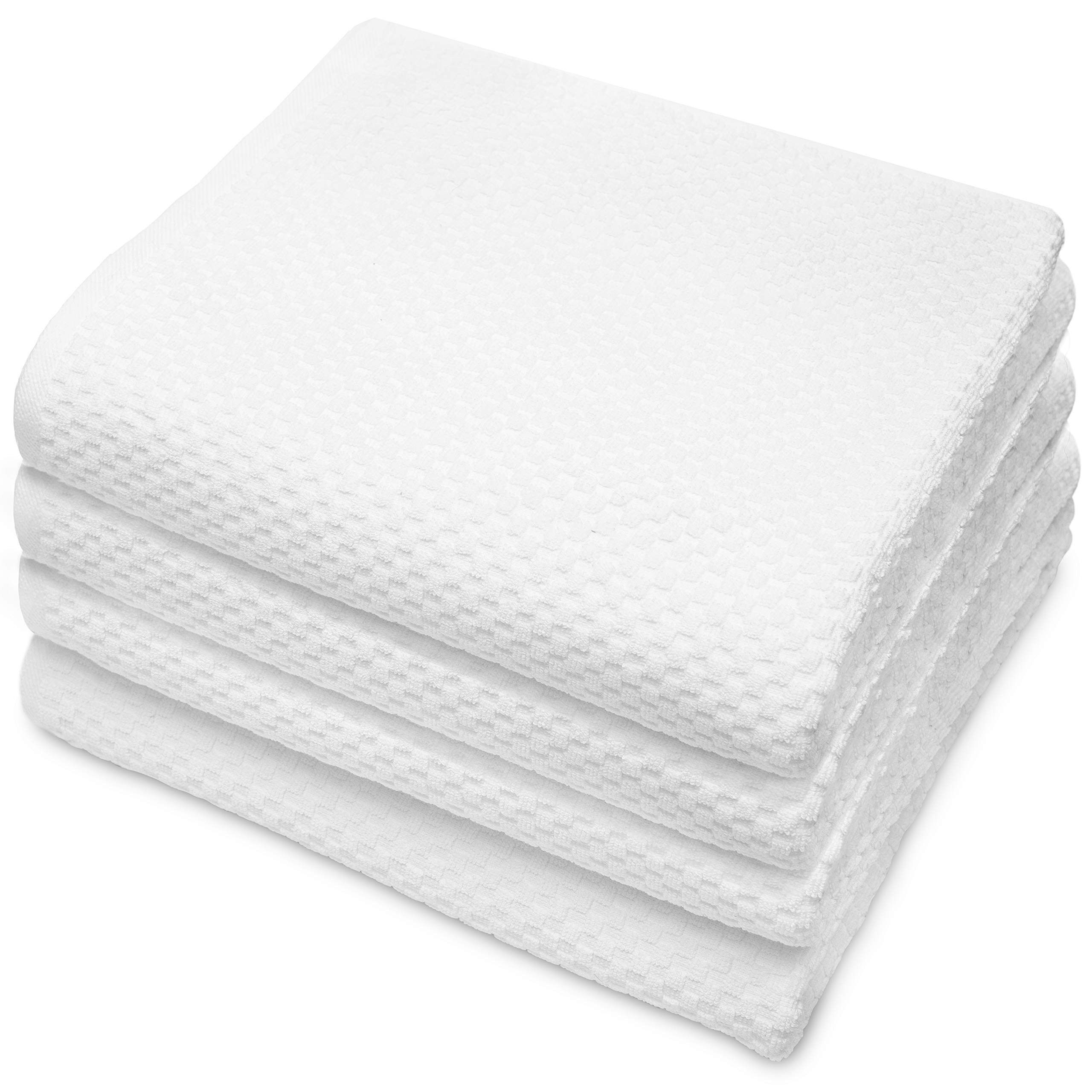 COTTON CRAFT- Euro Spa Set of 4 Luxury Waffle Weave Bath Towels, Oversized Pure Ringspun Cotton, ... | Amazon (US)