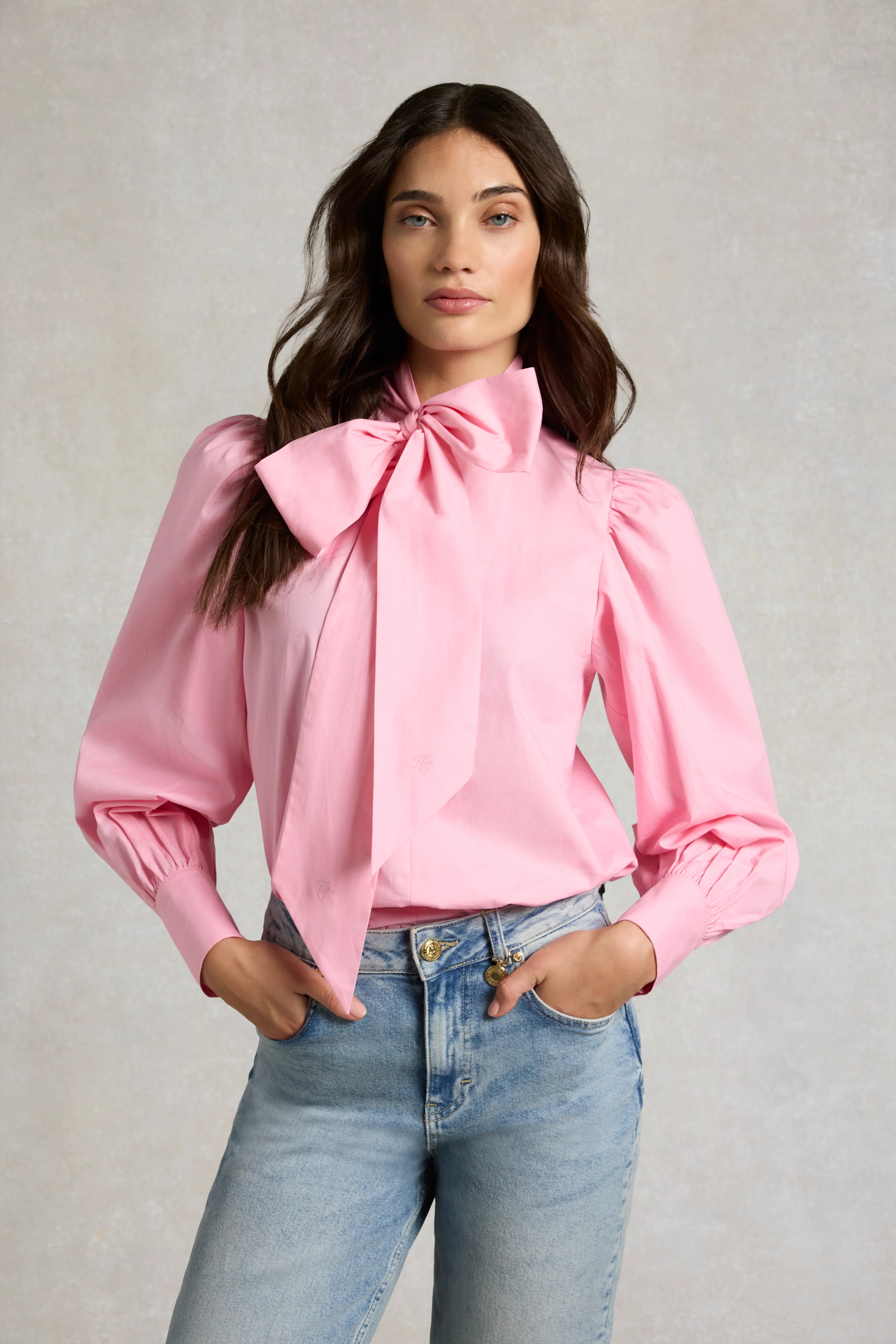 Cleo Blouse (Bright Pink) | Holland Cooper
