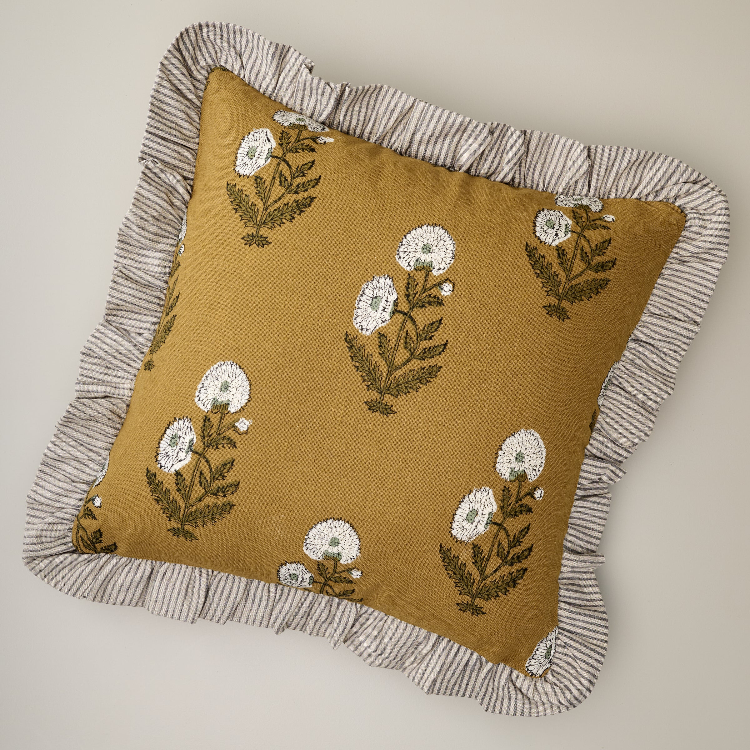 Bonnie Floral Block Printed Pillow | Magnolia