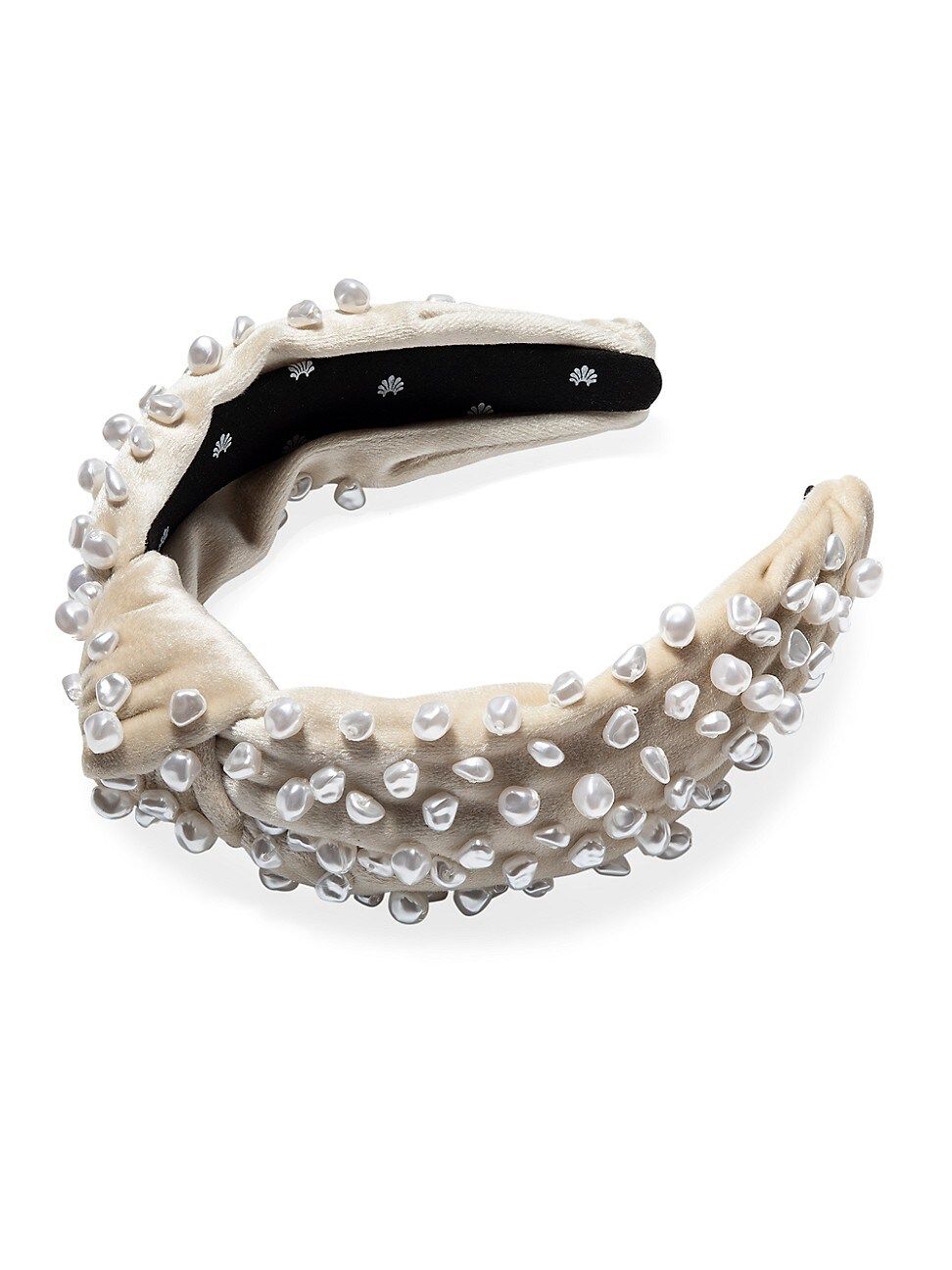 Lele Sadoughi Faux Pearl-Embellished Knotted Headband | Saks Fifth Avenue