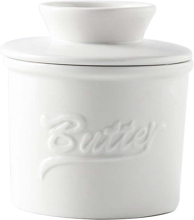 Butter Crock with lid, Profinella French Butter Dish for Counter with Water line, Cermic Butter K... | Amazon (US)