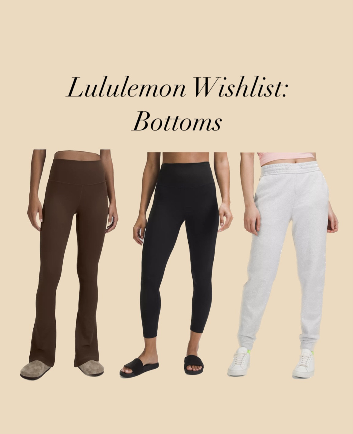 Lululemon wishlist. Lululemon leggings. Align leggings. Mini flare leggings. Lounger jogger. 