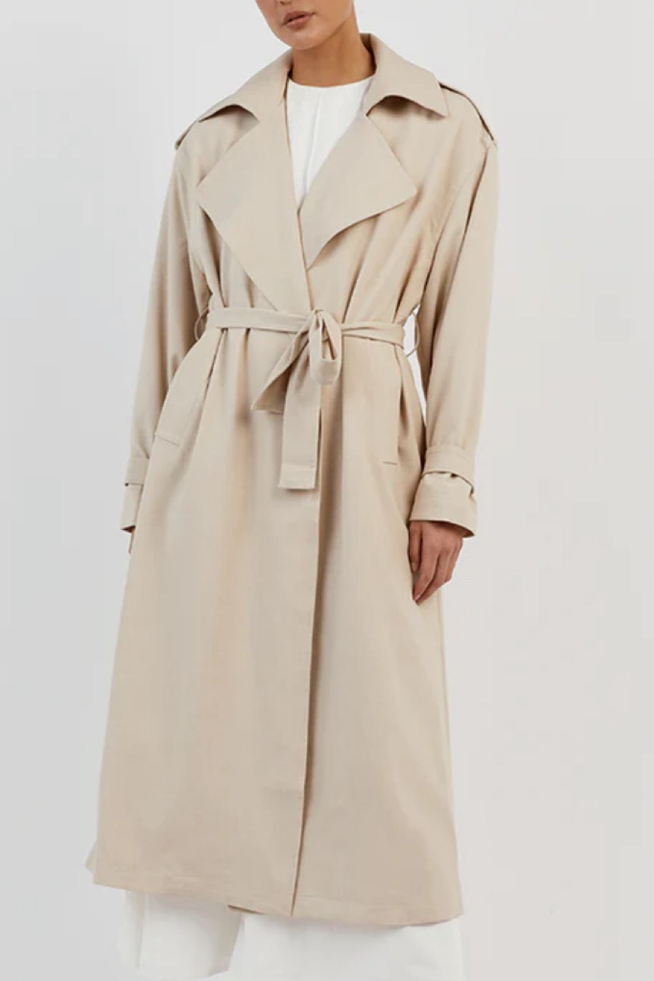 Louis Vuitton - Authenticated Trench Coat - Linen Beige Plain for Women, Never Worn, with Tag