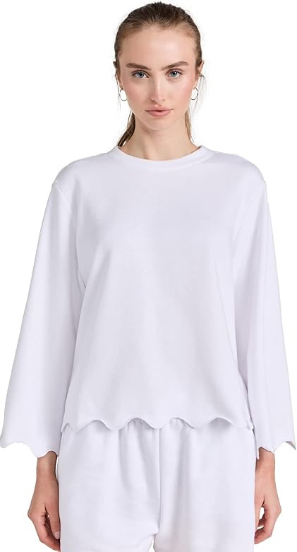 Splendid Women's Nori Scalloped Trim Sweatshirt | Amazon (US)