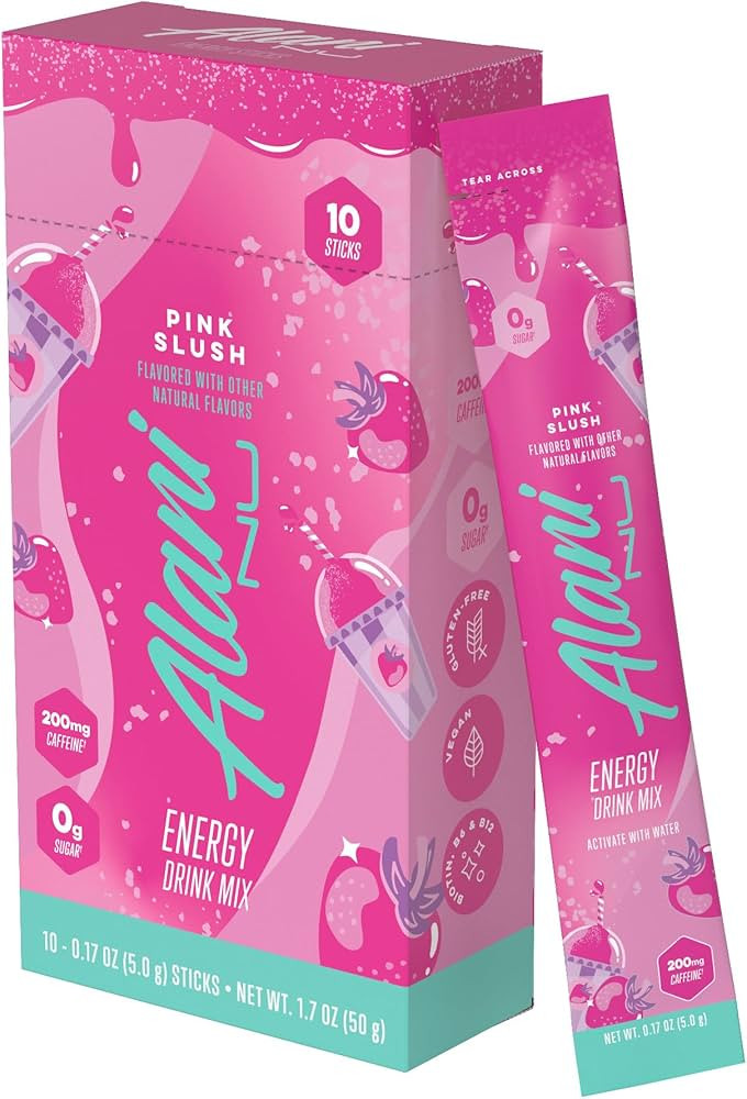 Alani Nu PINK SLUSH Energy Sticks, Energy Drink Powder, 200mg Caffeine, Pre Workout Performance w... | Amazon (US)