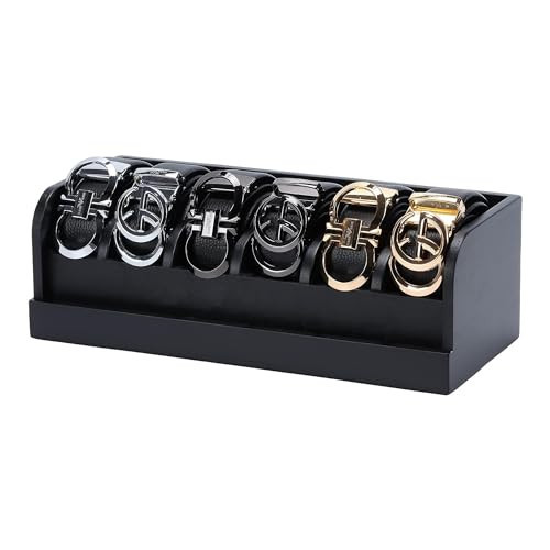 MinBoo Bamboo Belt Organizer Box,6 Grids Belt Rack for Closet and Drawer, Belt Storage Organizer and Displayer for Men Women | Amazon (US)