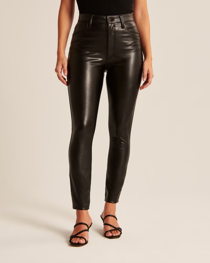 Curve Love Vegan Leather Skinny Pants | Abercrombie & Fitch (US)