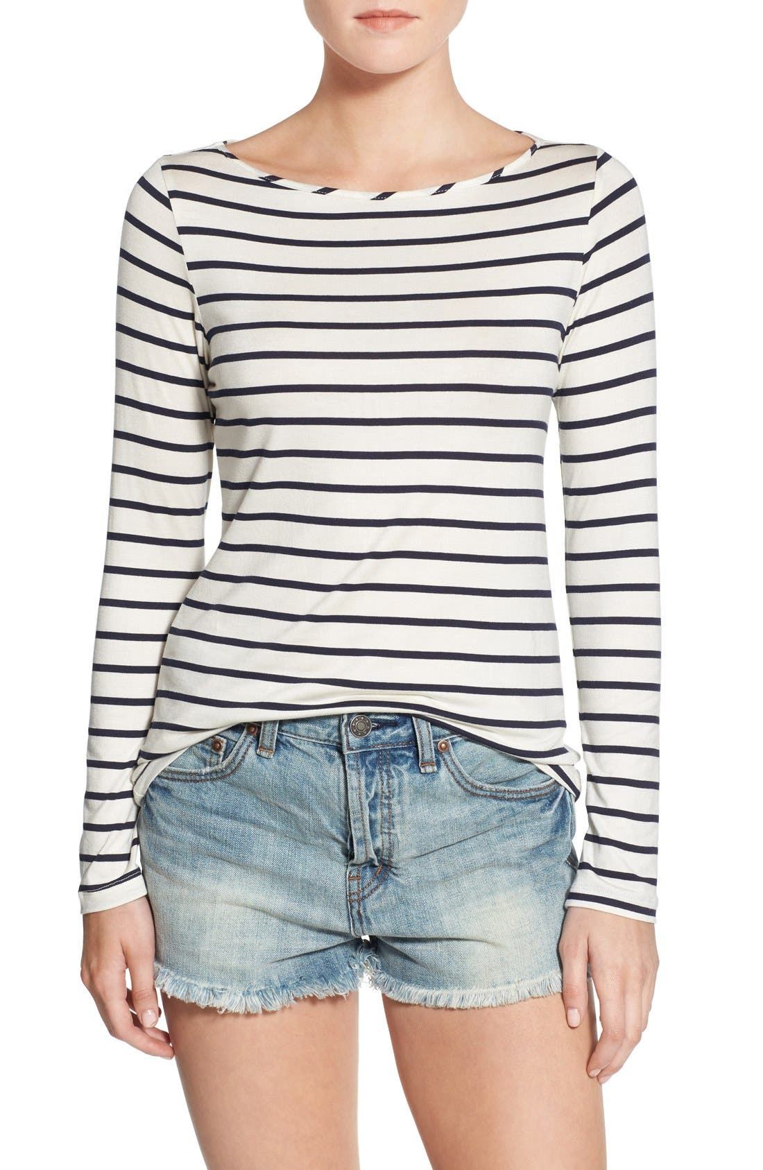 'Francoise' Nautical Long Sleeve Top | Nordstrom