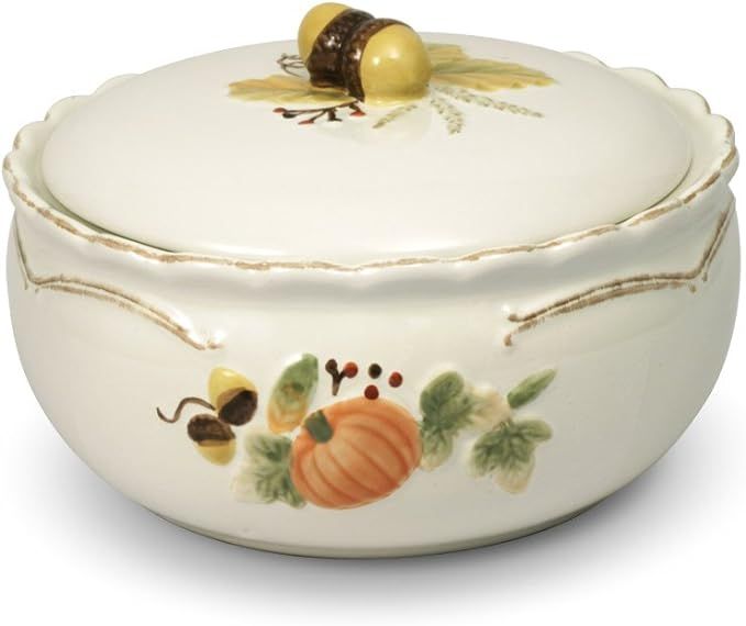 Pfaltzgraff Plymouth Vegetable Bowl, Holds 2.25 Quarts, beige|orange | Amazon (US)