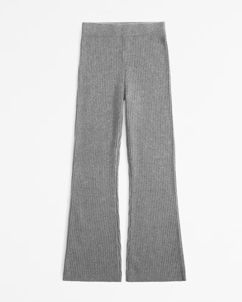 Abercrombie & Fitch Women's High Rise Ribbed Boot Pant in Gray - Size XXXL | Abercrombie & Fitch (US)