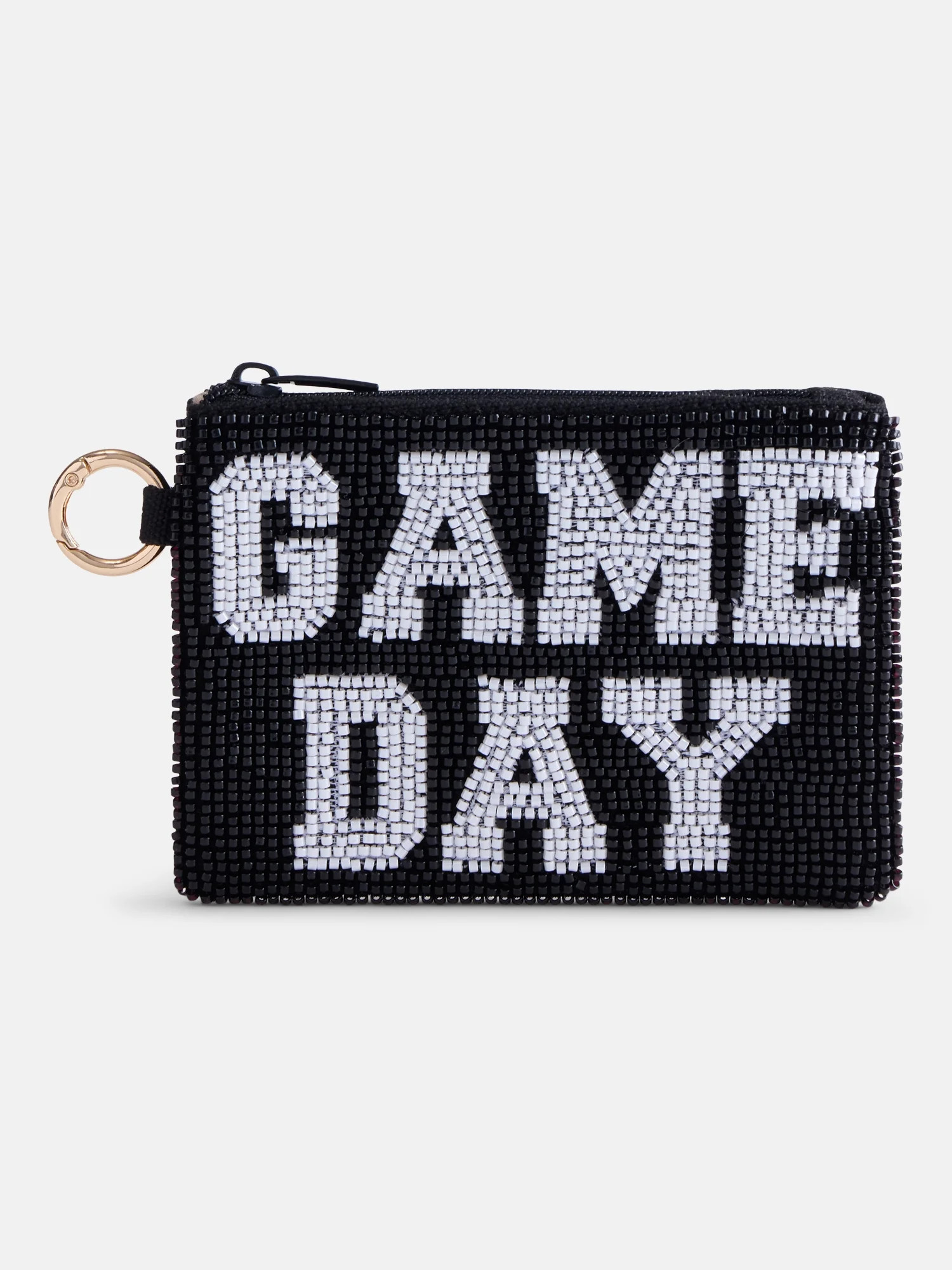 No Boundaries Women’s Game Day Beaded Pouch, Black - Walmart.com | Walmart (US)
