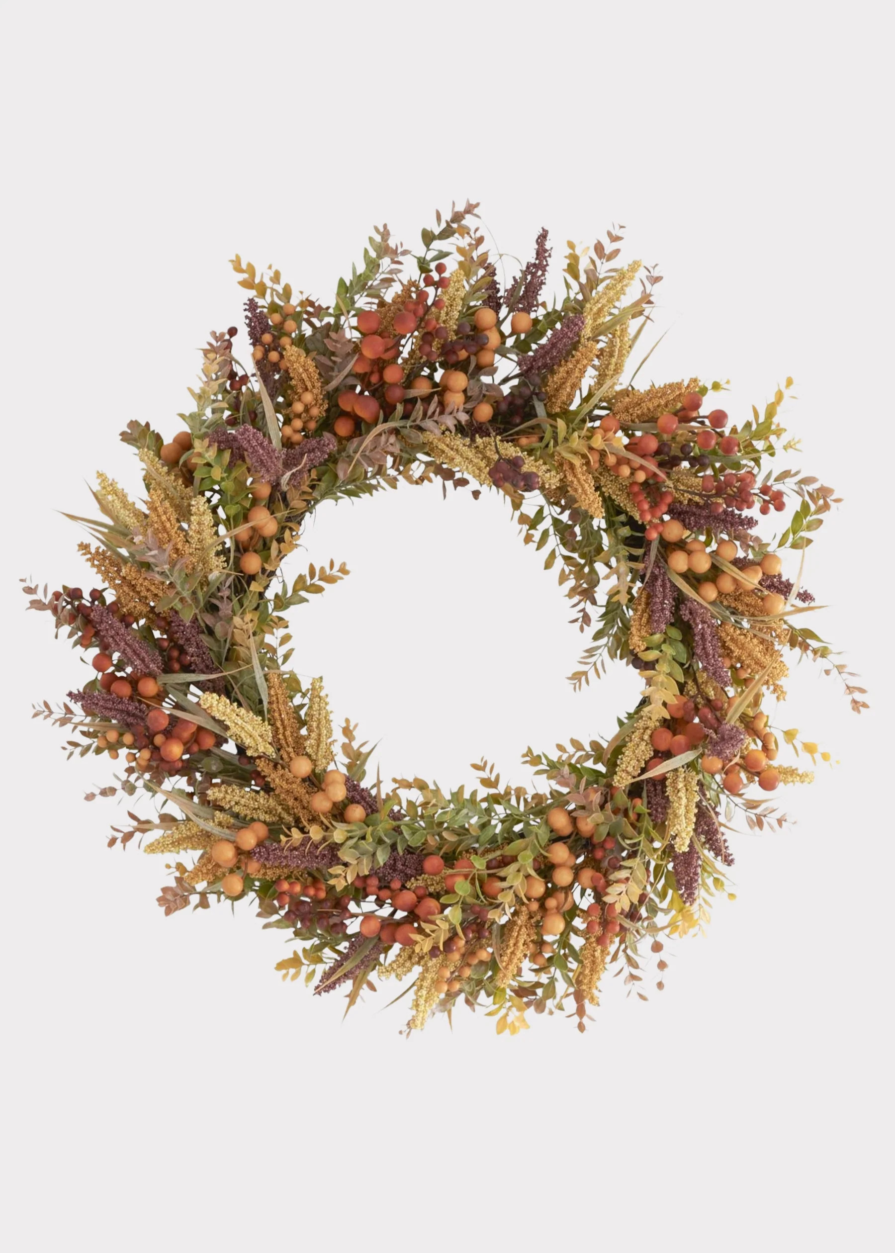 Colorful Foliage and Berry Wreath | Artificial Fall Wreaths at Afloral | Afloral
