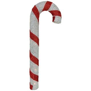 Northlight 31" Pre-lit Red and Silver Striped Candy Cane Christmas Outdoor Decor | Michaels | Michaels Stores