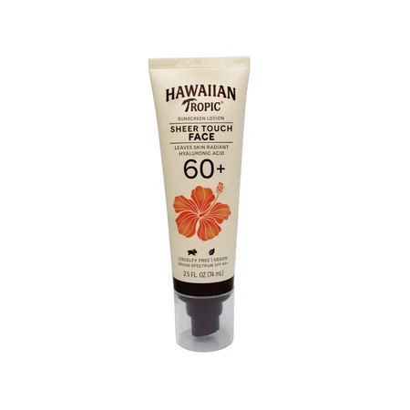 Hawaiian Tropic Sheer Touch Face Sunscreen Lotion SPF 60 2.5 FL OZ | Walmart (US)