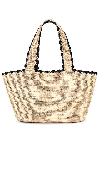 Odesa Tote in Natural & Black | Revolve Clothing (Global)
