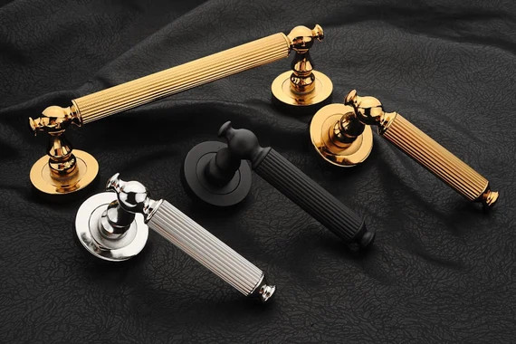 Pair of Luxury Door Lever Handle Set in Zinc Alloys, Rustic Door Knob, Classical Door Handle Desi... | Etsy (US)