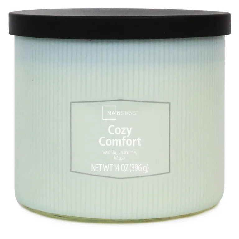 Mainstays Cozy Comfort 3-Wick Textured Wrapped Scented Candle, 14 oz | Walmart (US)