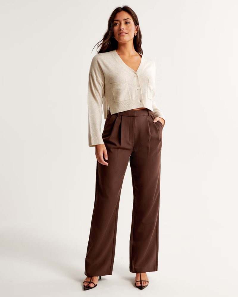 Curve Love A&F Sloane Tailored Pant | Abercrombie & Fitch (US)