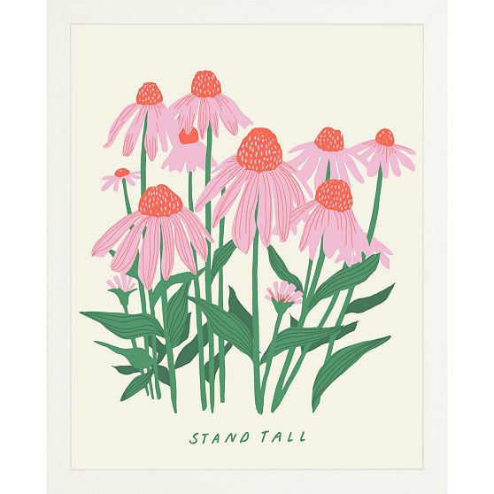 Stand Tall By Sally Murphy Design, Framed Giclee Print, White 11x14 | West Elm (US)