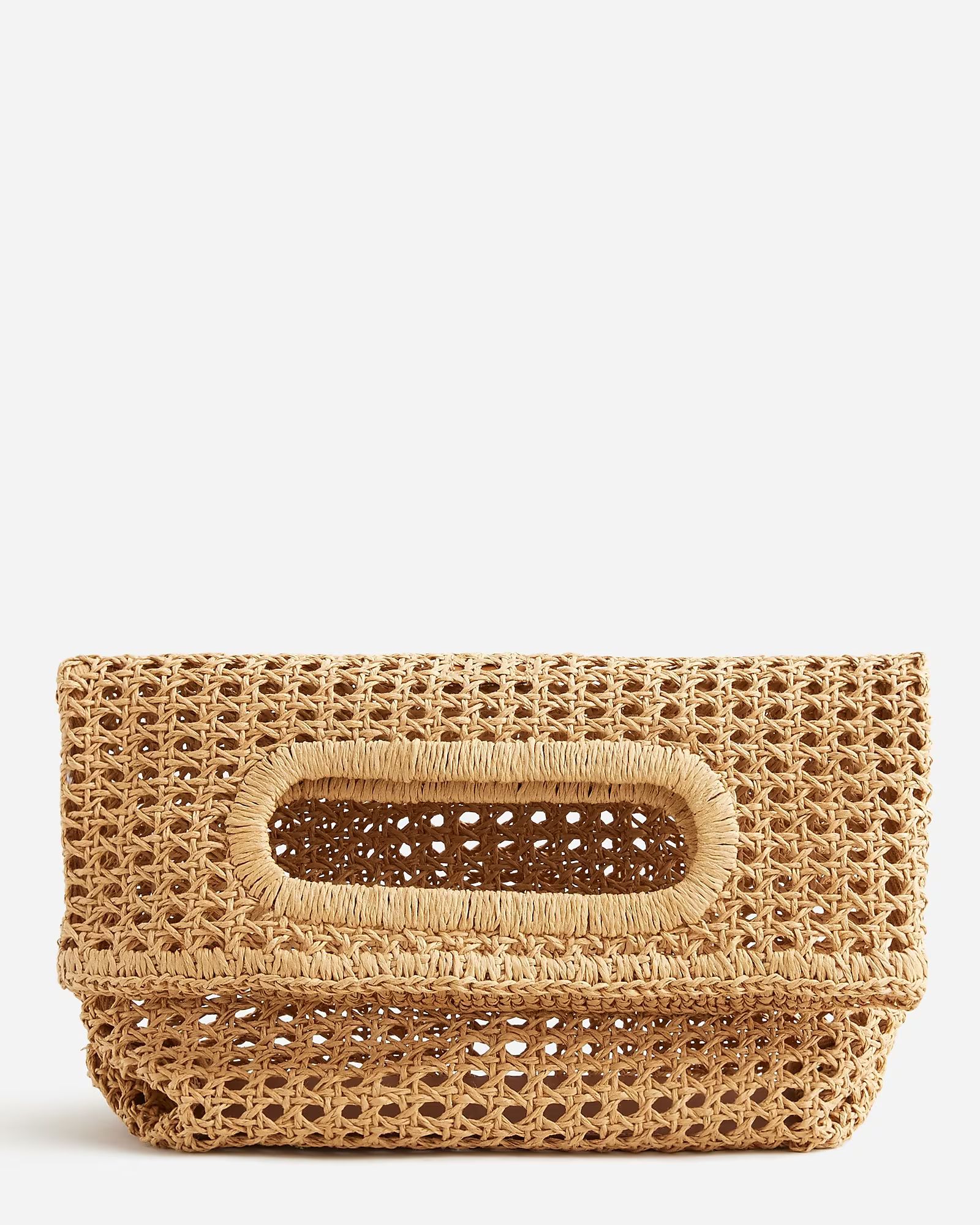 Open weave foldover clutch | J.Crew US