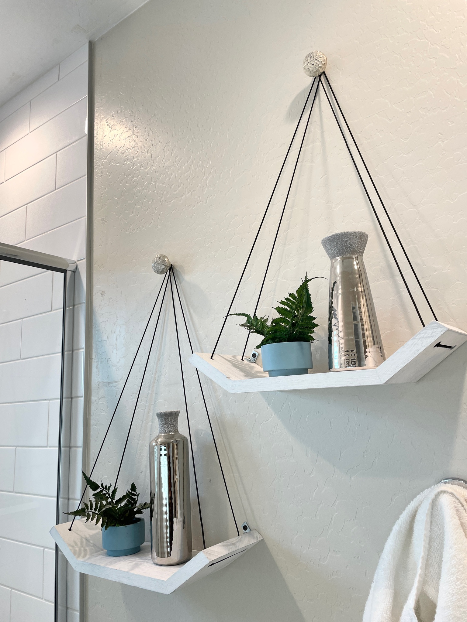 #homedecor #bathdecor #bathshelf #floatingshelfs #triangleshelf #bathroomdecor #chromevase #hammeredvase #stainlesssteelvase #pottedsucculrnt #smallplants 

#LTKhome #LTKGiftGuide #LTKFind