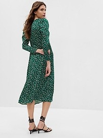Puff Sleeve Satin Midi Dress | Gap (US)