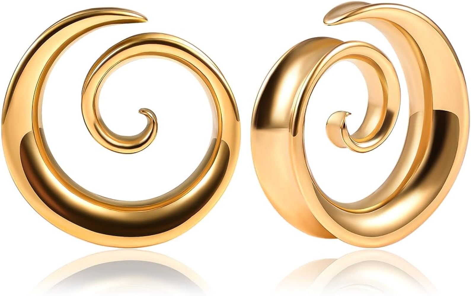 DOEARKO 2PCS Fashion Round Spiral Saddle 316 Stainless Steel Ear Tunnels Plugs Stretcher Gauges F... | Amazon (US)