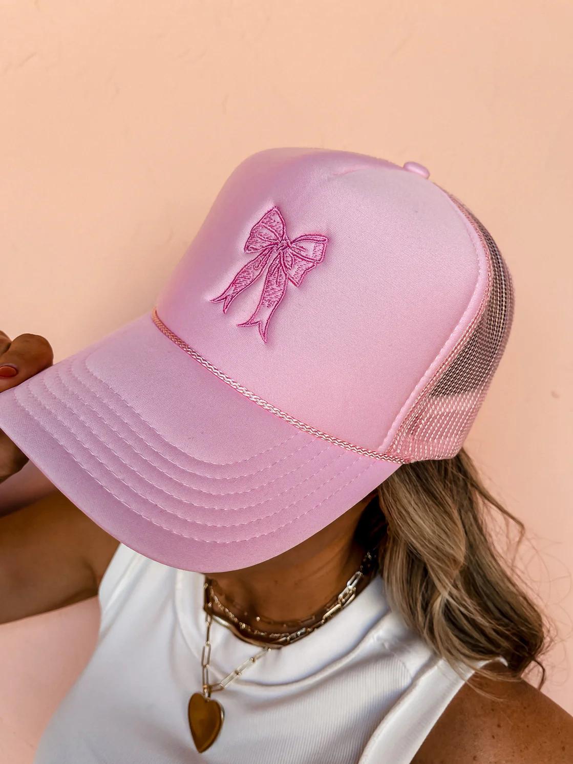 Bow Embroidery Trucker Hat | Ruthie Grace