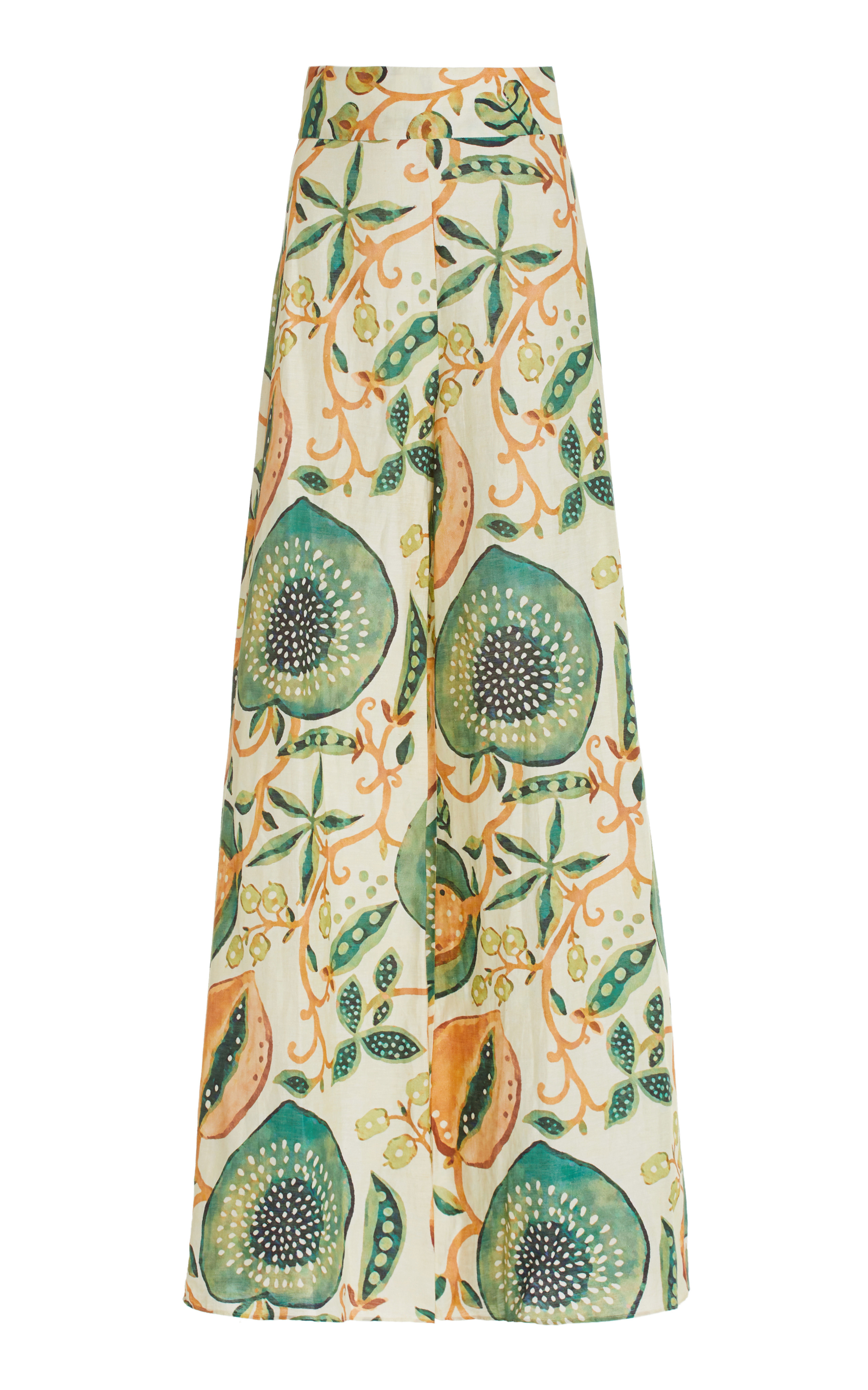 Ricarda Printed Linen-Blend Wide-Leg Pants | Moda Operandi (Global)