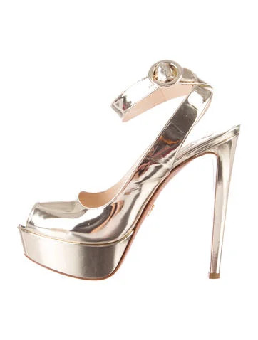 Prada Metallic Platform Pumps | The Real Real, Inc.