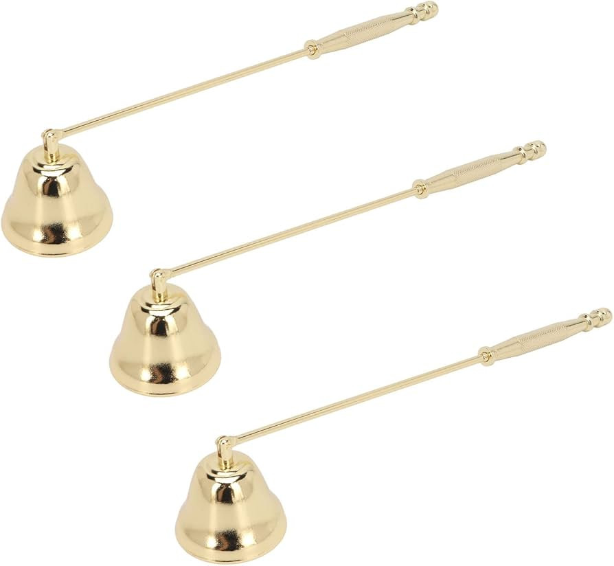 3pcs Candle Snuffer, Bell Shaped Iron Plating Long Handle with Non-Slip Grip Candle Extinguisher,... | Amazon (US)