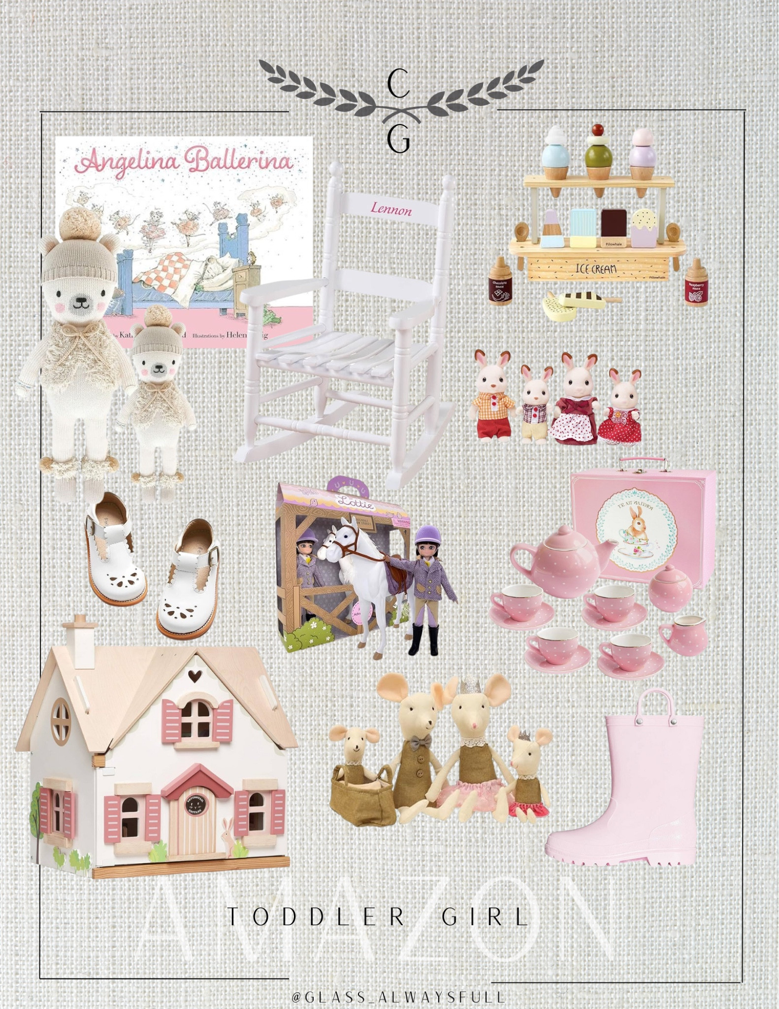 Amazon gift guide for kids, kids gift guide, toddler gift guide, toddler girl gift guide, tea set, kids Christmas gifts, cuddle and kind doll, wooden toys, wooden play kitchen, kids kitchen, wooden dollhouse, tender leaf toys, toddler girl toys, aesthetic toys. Callie Glass @glass_alwaysfull



#LTKGiftGuide #LTKkids #LTKHoliday
