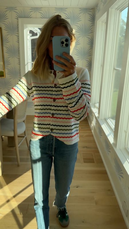 Stripe sweater paired with my favorite denim and sneakers - xs - 24 - TTS 