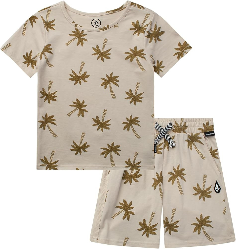 Volcom Toddler Boy Shorts Set - 2 Piece Short Sleeve Graphic Tees and Shorts for Boys - Toddler &... | Amazon (US)