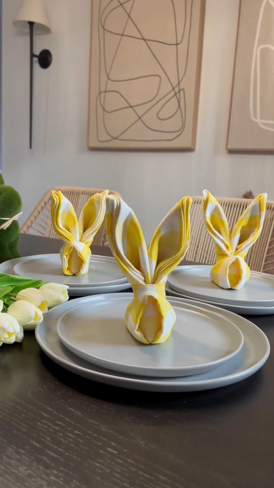Easter napkin fold #easter #bunny #eastertable #eastertablescape #amazon #tjmaxx #marshalls  #LTKhome #LTKfindsunder50

#LTKSeasonal #LTKHome #LTKFindsUnder50