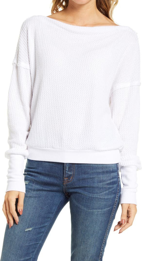 Off the Shoulder Thermal Knit Top | Nordstrom