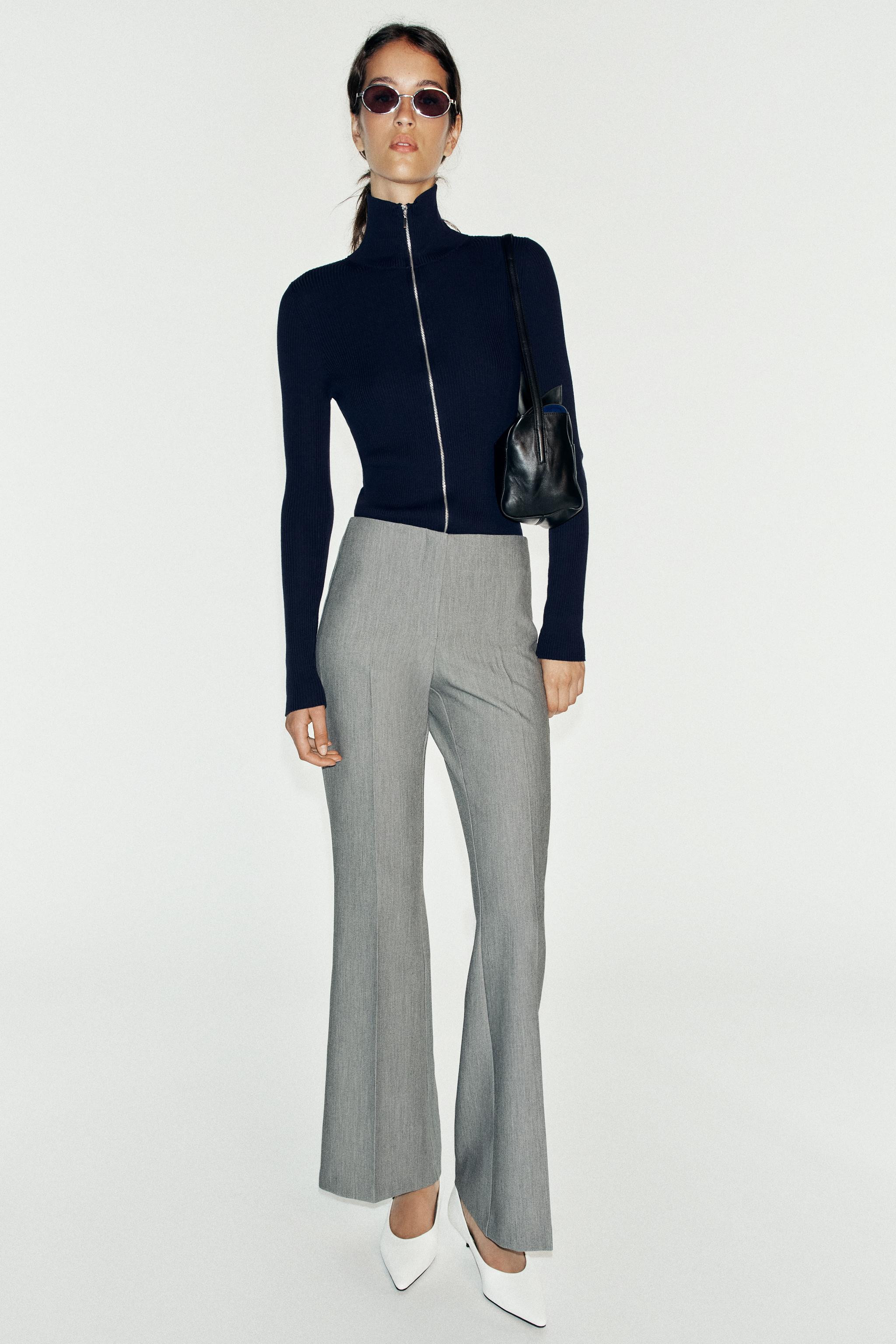 LOW-RISE FLARED TROUSERS | Zara UK