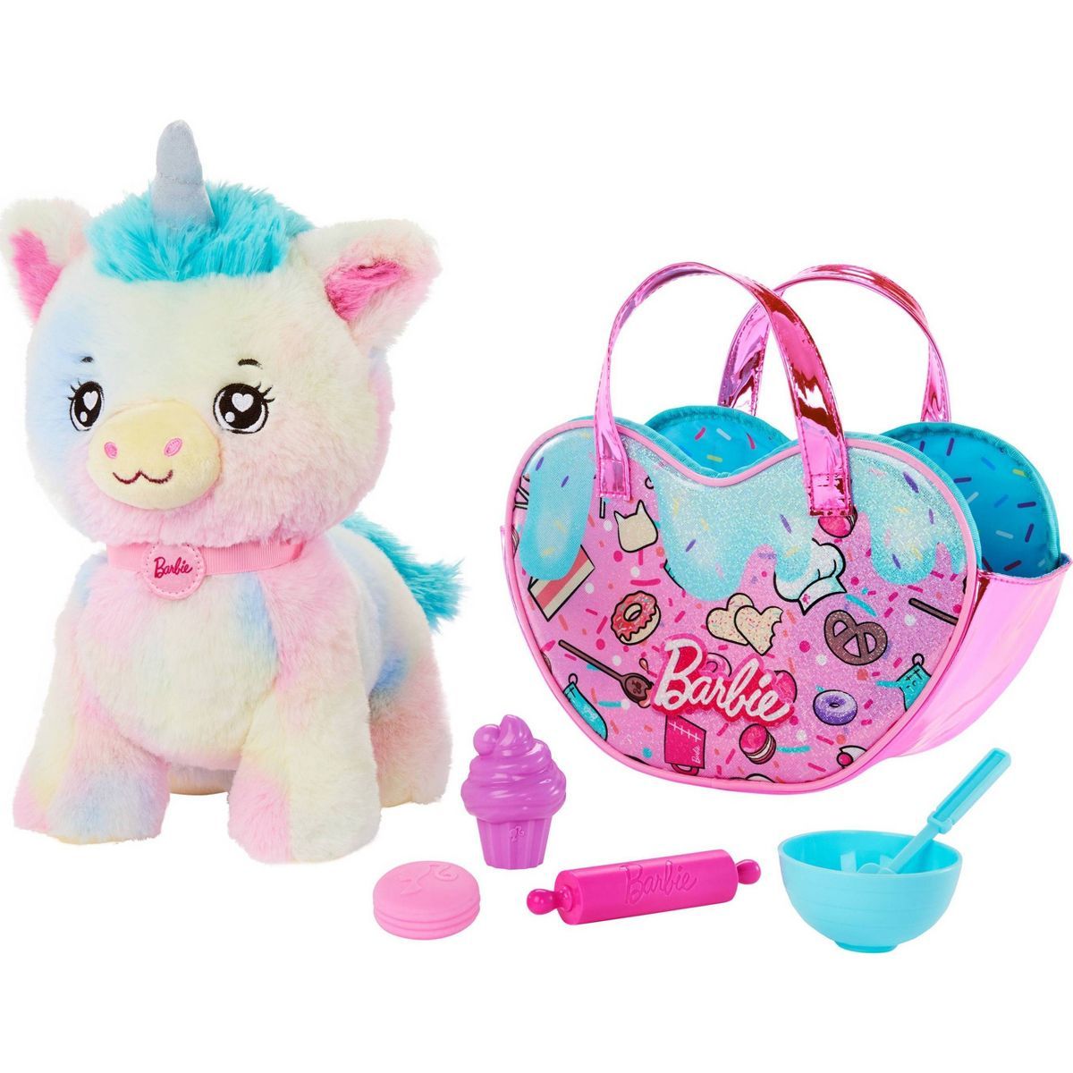 Barbie Chef Pet Adventure Stuffed Animal, Unicorn Toys, Plush with Purse and 5 Accessories | Target