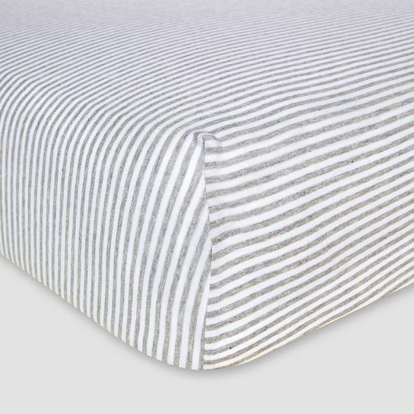 Burt's Bees Baby® Organic Fitted Crib Sheet - Bee Essentials - Stripe | Target