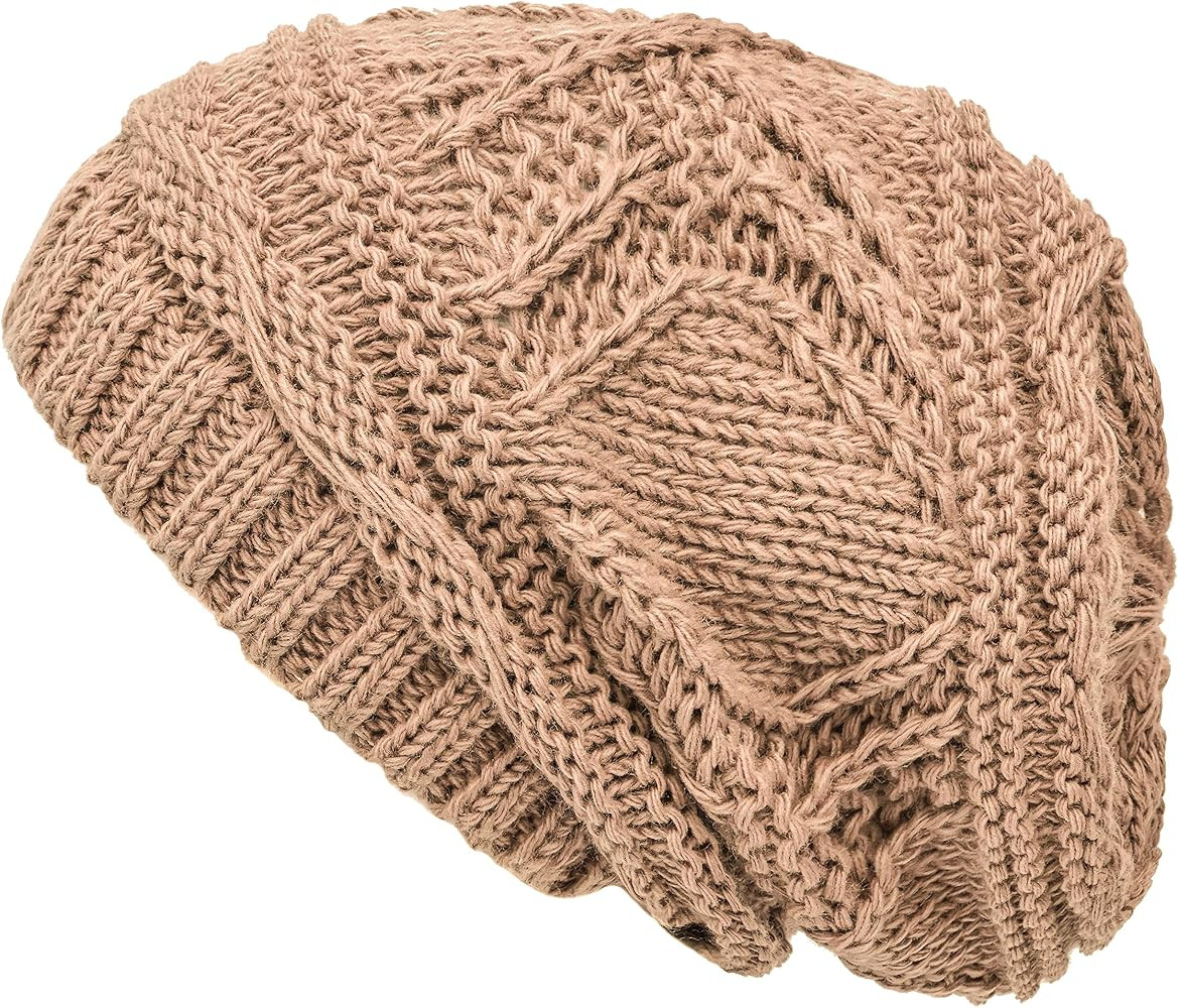 Lilax Knit Slouchy Oversized Soft Warm Winter Beanie Hat | Amazon (US)