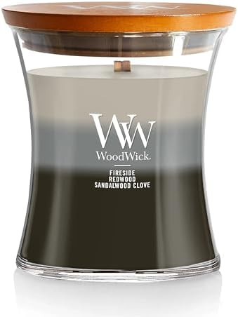 WoodWick Warm Woods Trilogy Holiday Candle Gifts for Women and Men, 9.7 oz Medium Hourglass Trilo... | Amazon (US)