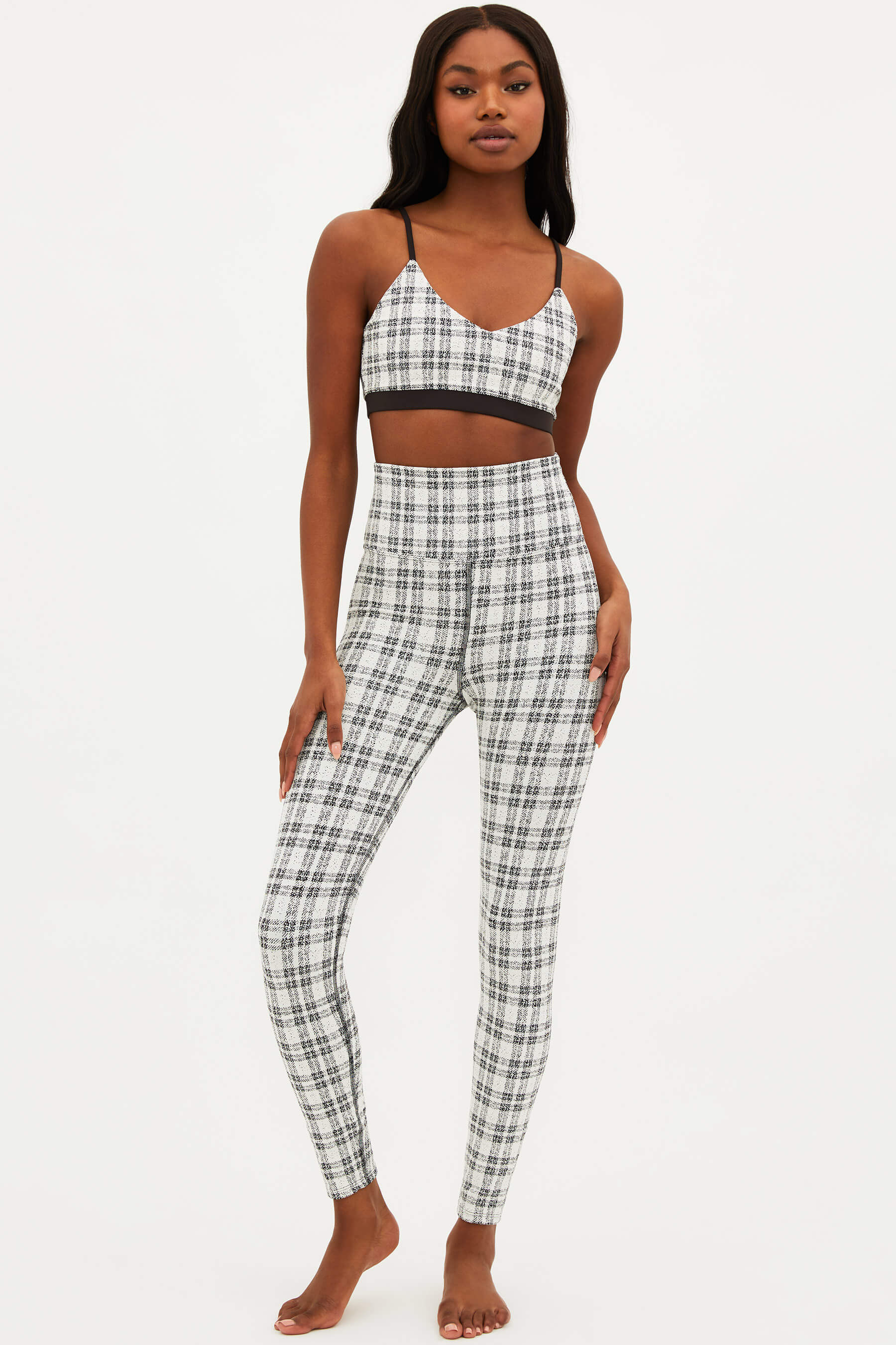 Piper Legging Ivory Plaid | Beach Riot