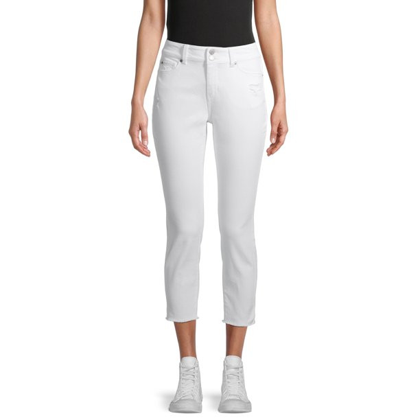 Time and Tru Women's Core Mid Rise Capri Pants - Walmart.com | Walmart (US)