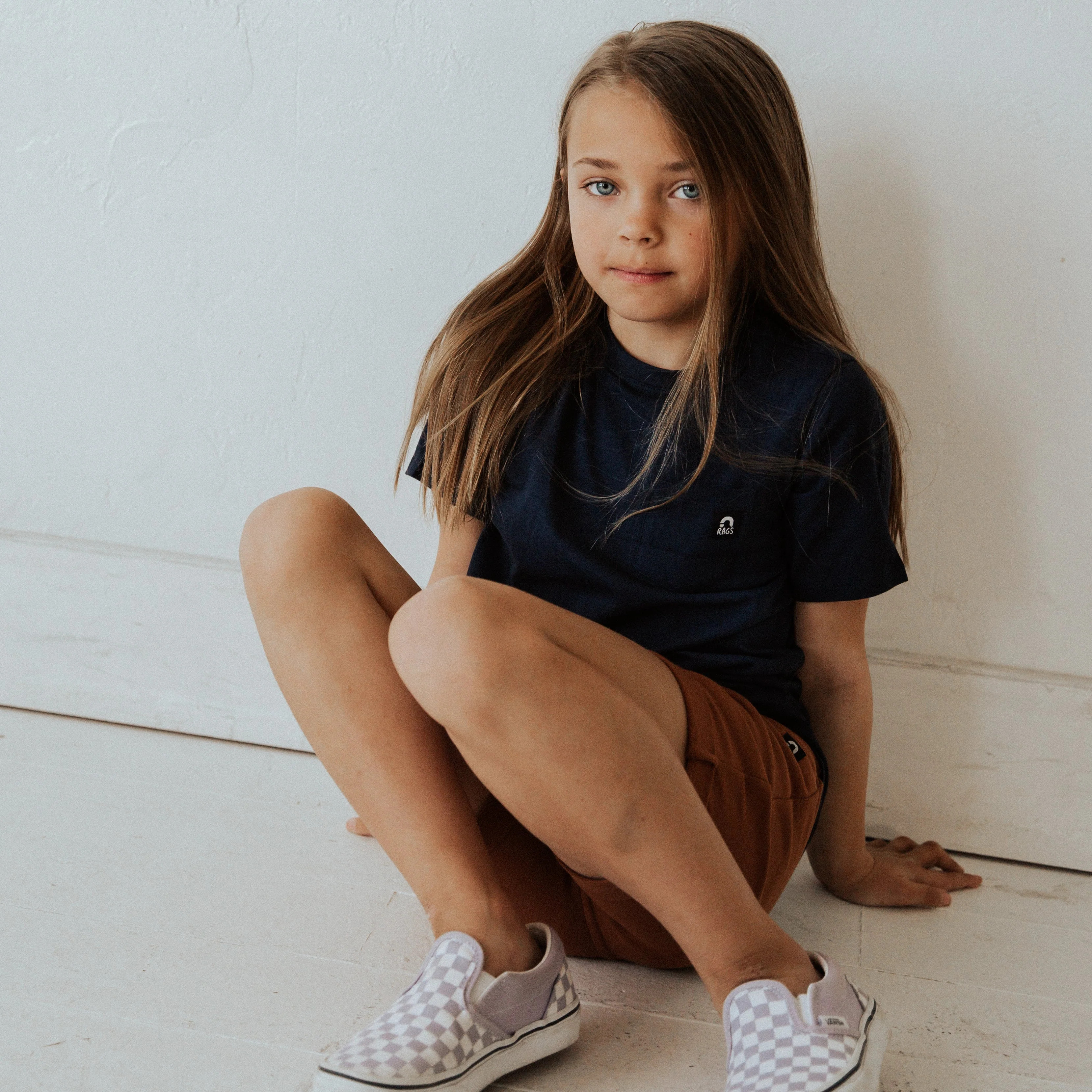 Essentials Short Sleeve Chest Pocket Rounded Kids Tee | Rags
