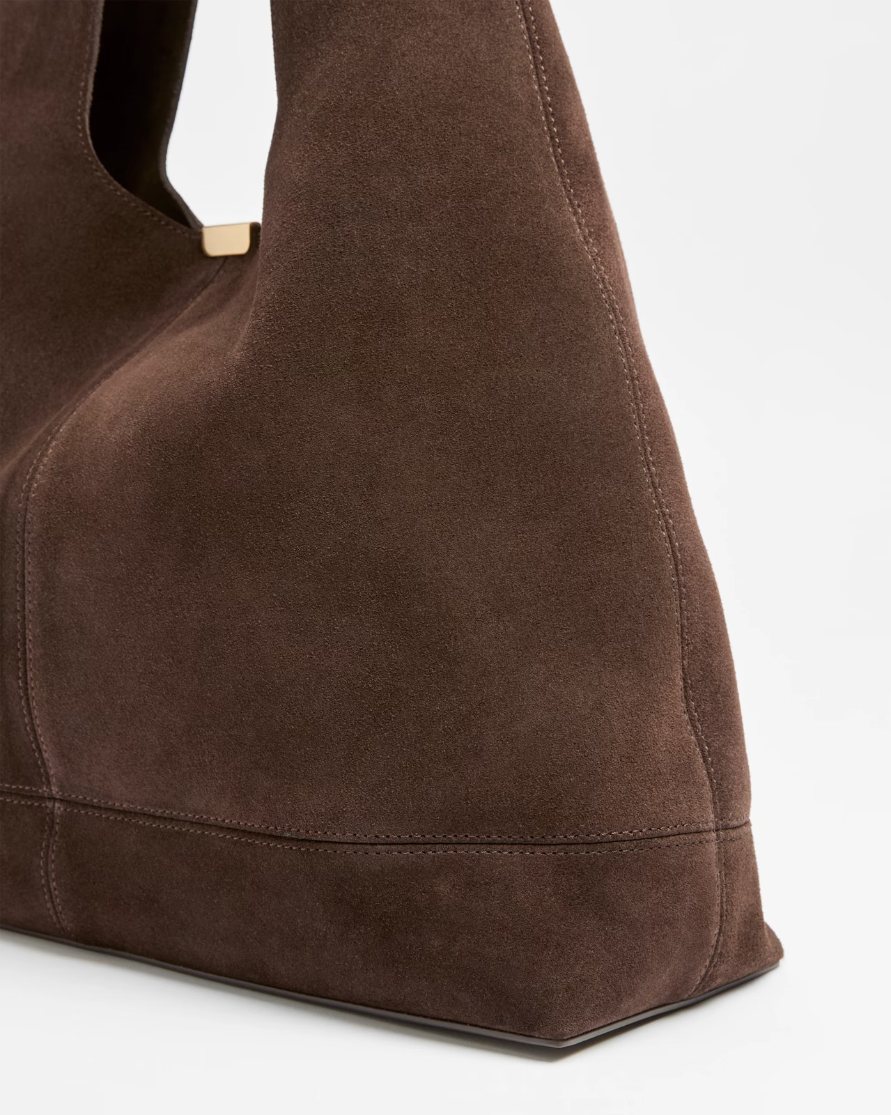 Premium Suede Leather Slouch Shoulder Bag - Chocolate | Target AU
